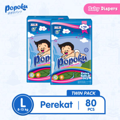 Popok Bayi Tipe Perekat Size L isi 80pcs