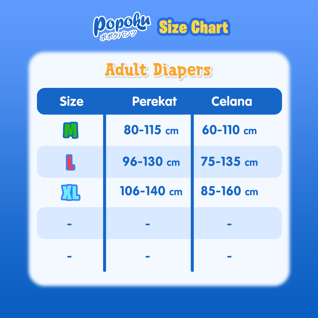 POPOKU Popok Dewasa tipe Perekat (Popoku Adult) Size L isi 2pcs