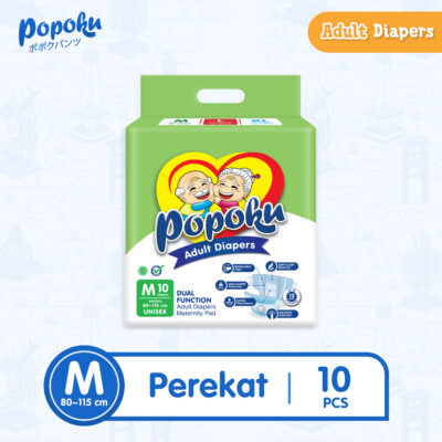 POPOKU Popok Dewasa Tipe Perekat (POPOKU Adult) Size M isi 10pcs