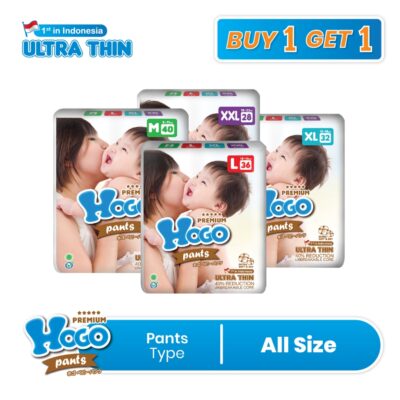 [PROMO BUY 1 GET 1 FREE] HOGO Baby Diapers Pants All Size M40/L36/XL32/XXL28 Popok Bayi Celana