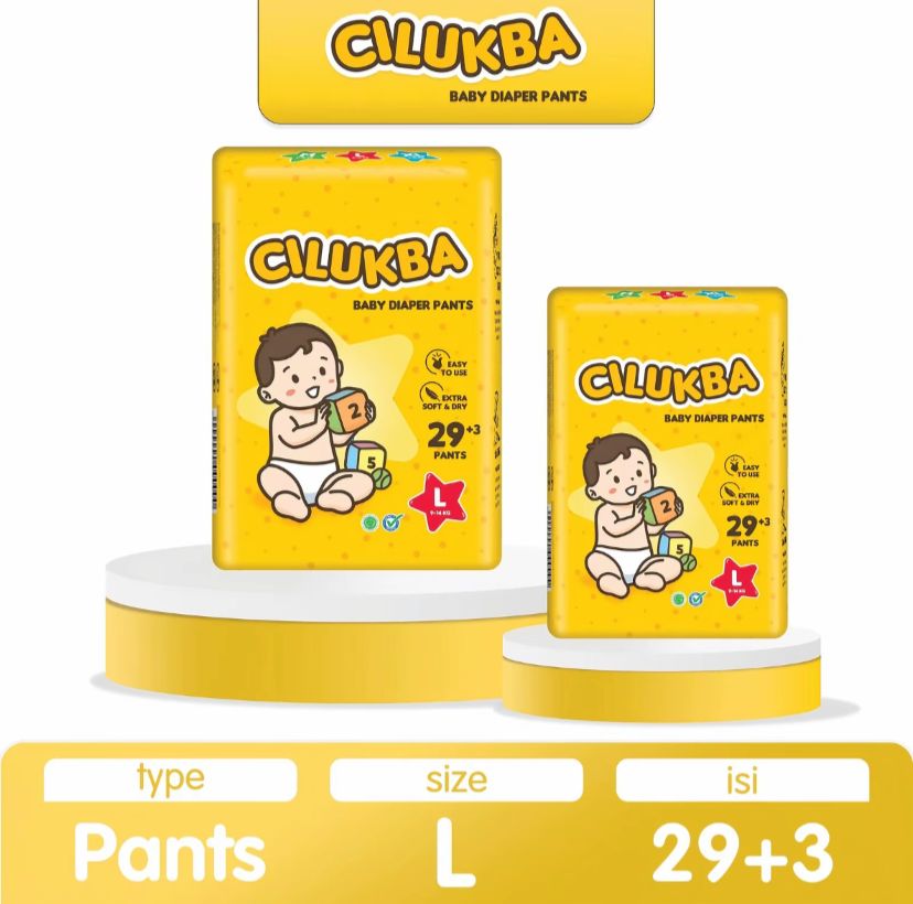 BigPack Cilukba Popok Bayi Celana Pants L 29+3 Diaper