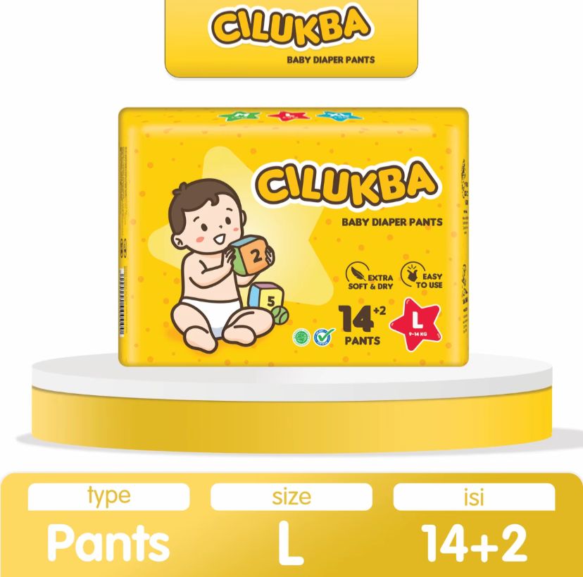 Cilukba Popok Bayi Celana Pants L 14+2