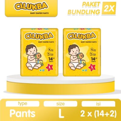 [BUNDLING MIDPACK] CILUKBA Popok Bayi Celana L 2x (14+2)