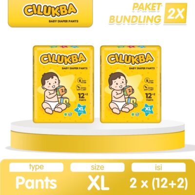 [BUNDLING MIDPACK] CILUKBA Popok Bayi Celana XL 2x (12+2)